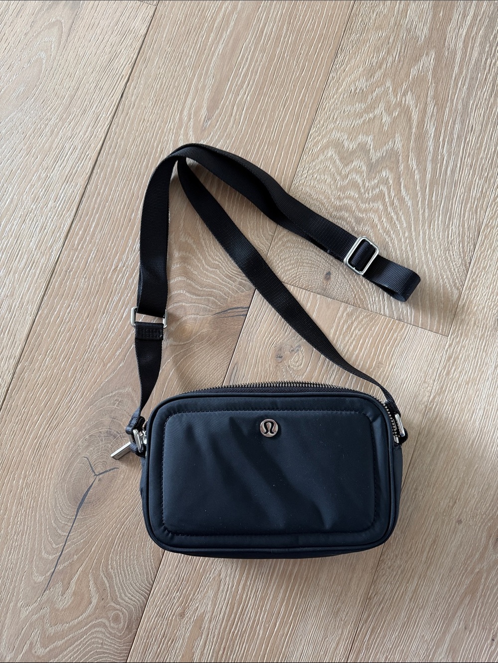 lululemon athletica Black Nylon Crossbody Belt Bag
